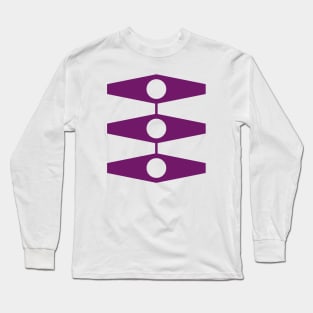 Abstract Eyes in Purple and Burnt Orange Long Sleeve T-Shirt